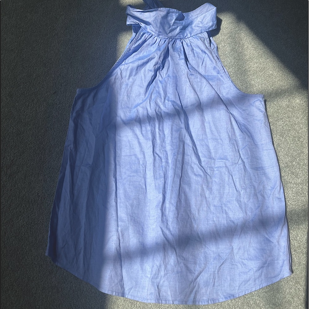 j crew blue top